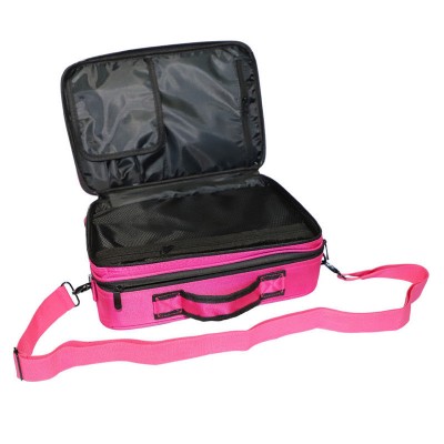 Professional Makeup Brush Case 3 Layers Cosmetic Beauty Artist Organizer Makeup Suitcase