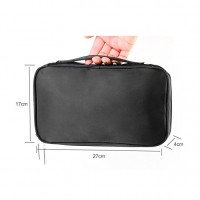 Professional Cosmetic Case Makeup Brush Organizer Makeup Artist Case with Belt Strap Holder Multi functional